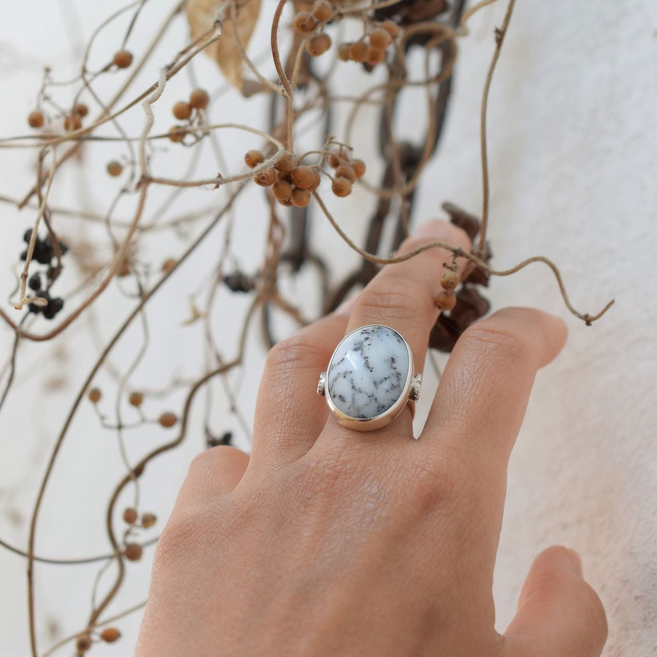 デンドリティックオパール ブレスレット デンドリックオパール 17cm デンドリティックオパール ブレスレット デンドリックオパール