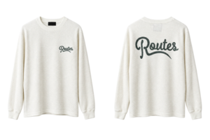 waffle long tee / white