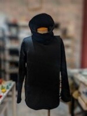 新古美品   BIGHOOD  ヘビーウェイト   BLACK    S-M サイズ     [LT-LB06]