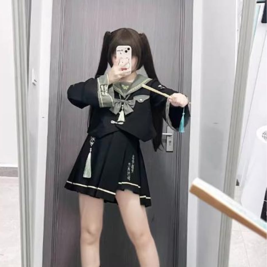 ゴスロリファッション 通販 With U セットアップ セーラー服 ゴスロリファッション 通販 With U セットアップ セーラー服