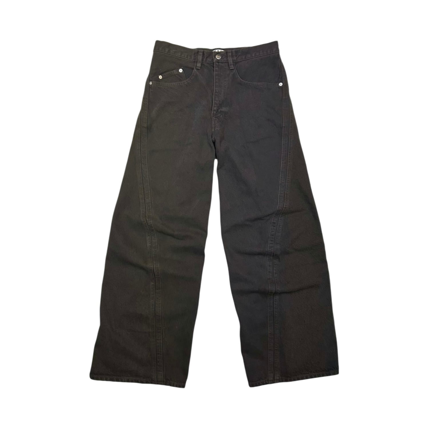 【NVRFRGT】3D TWISTED WIDE LEG JEANS(DARK BROWN)〈国内送料無料〉
