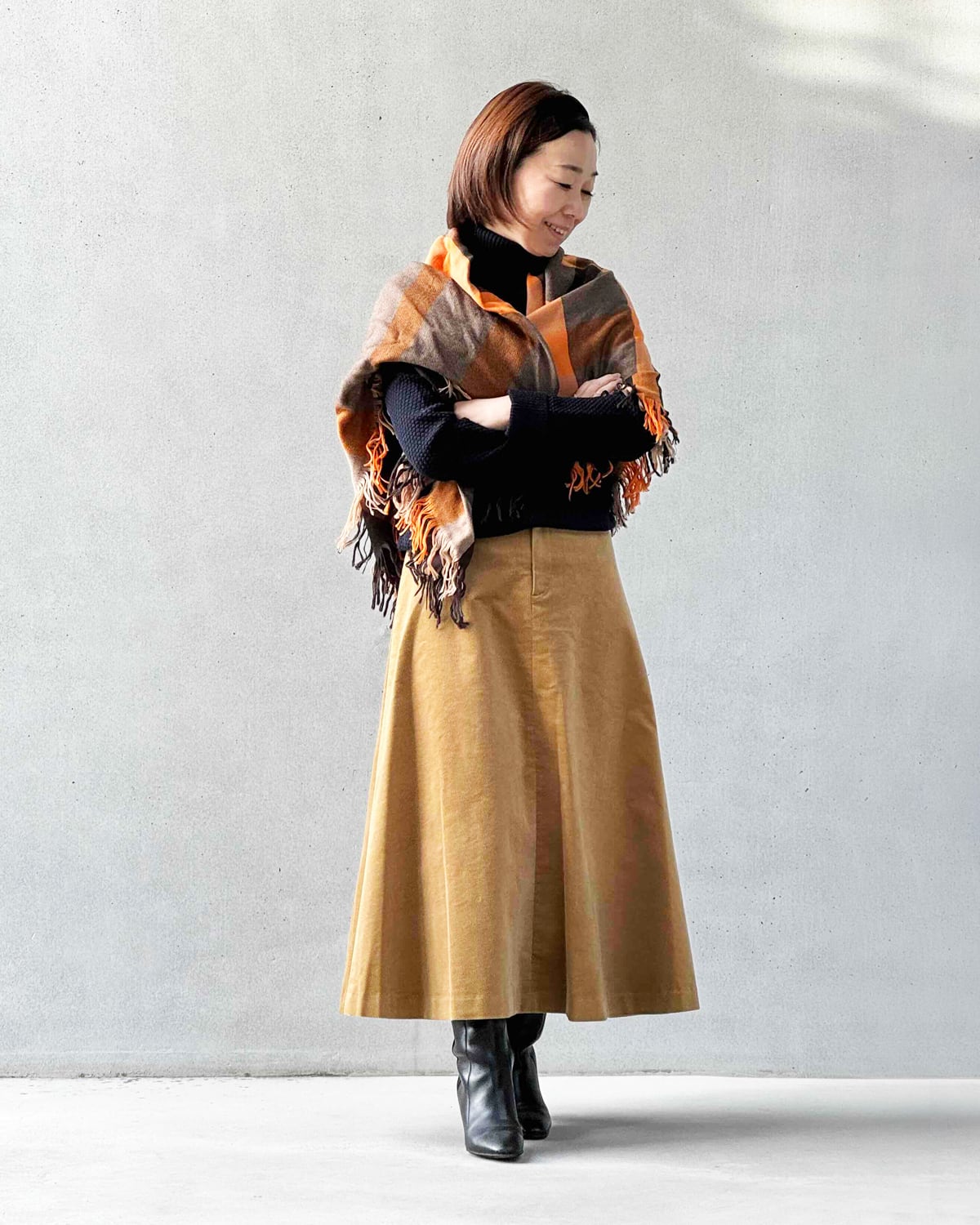 コーデュロイ四枚接ぎフレアスカート【 日本製 / 手洗い可】 | 小さい