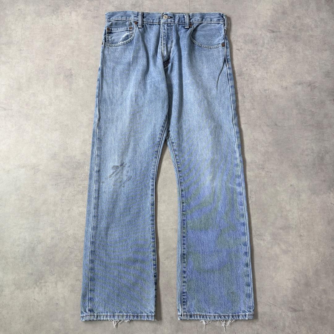 リーバイス517 Levis W33 フレアブーツ 青 古着 ボトム 22086