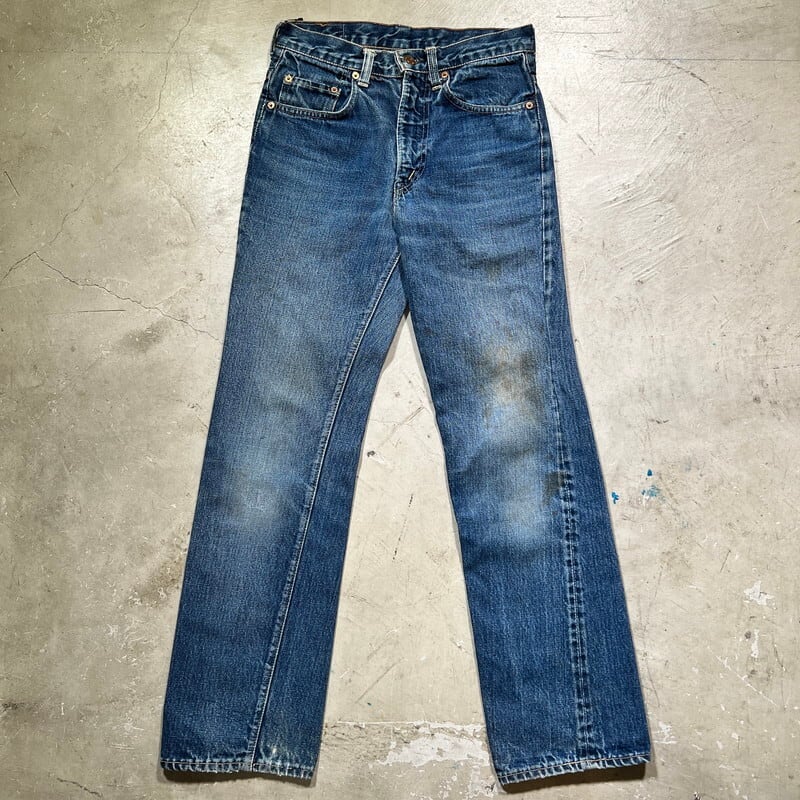 70's LEVI'S リーバイス 717-0217 ブーツカットデニム Big E スチューデントモデル デカ文字 レア ドット刻印 赤タブ欠損  42TALON W28 希少 ヴィンテージ BA-1855 RM2274H | agito vintage powered by BASE