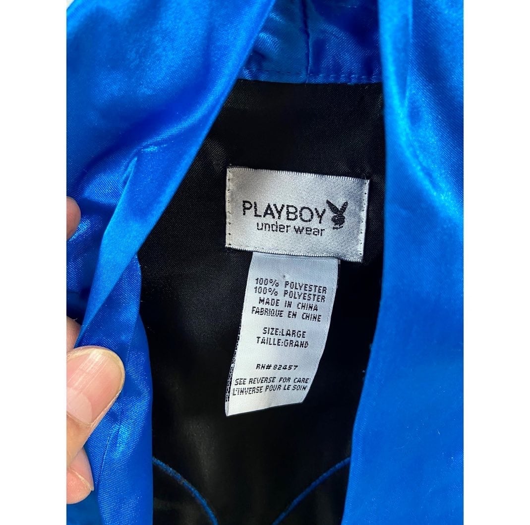 90s playboy satin logo long gown | protocol