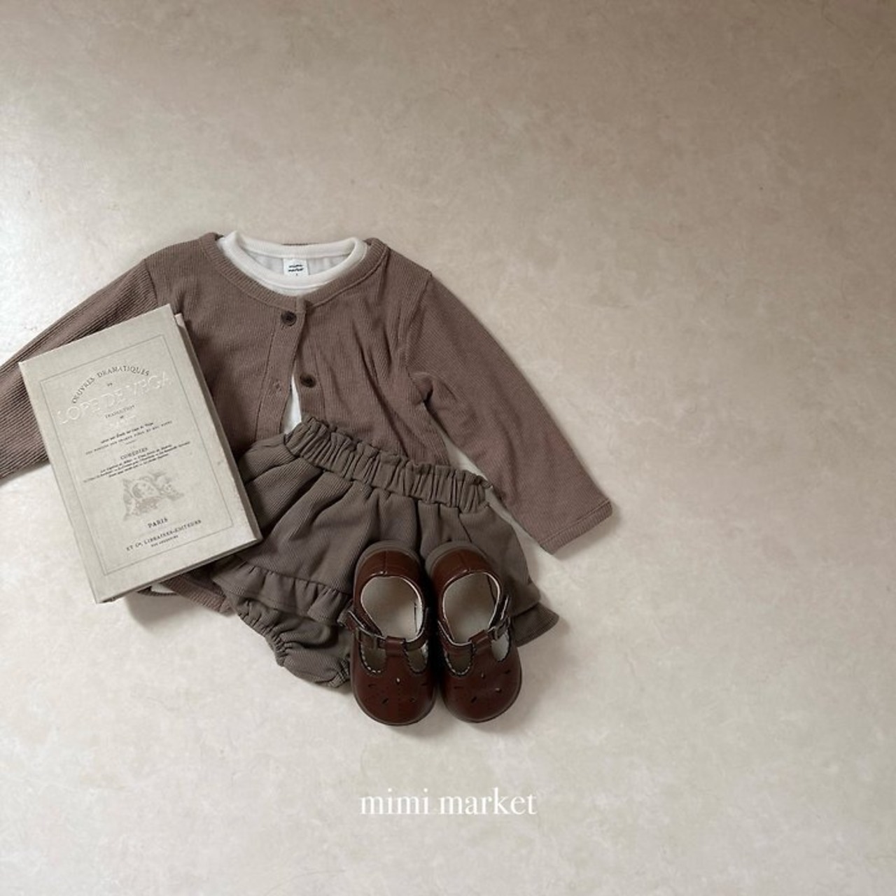 韓国子供服 / mimimarket / 26Autumn / リブティアードブルマ / 秋服 *S~L *