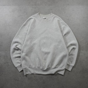 90s FRUIT OF THE LOOM sweatshirt solid ash gray "made in USA" L 古着