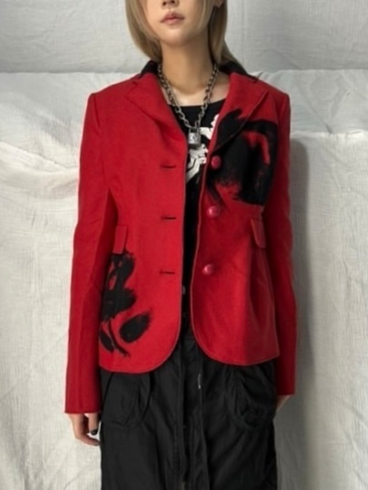 "MOSCHINO" Rose Motif Jacket