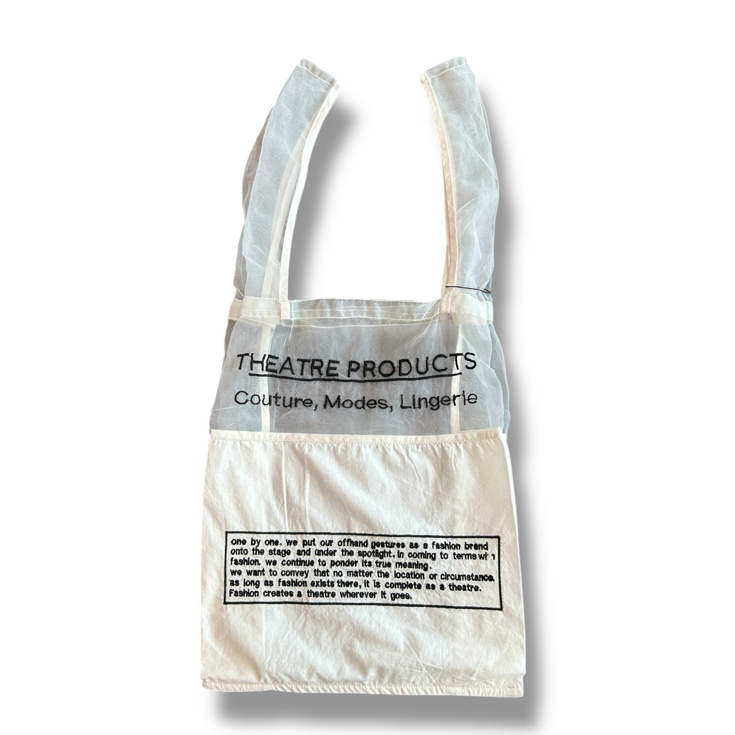 EMBROIDERY MARKET BAG-White〖THEATER PRODUCTS〗/エンブロイダリーマーケットバッグ シアター プロダクツ