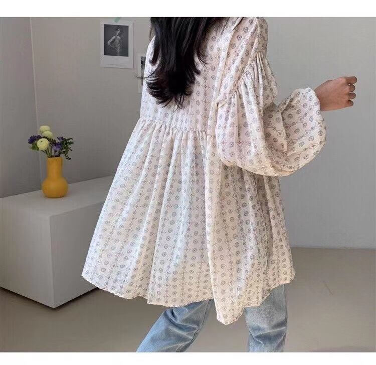 総柄Vネックチュニック　AJ22008-615