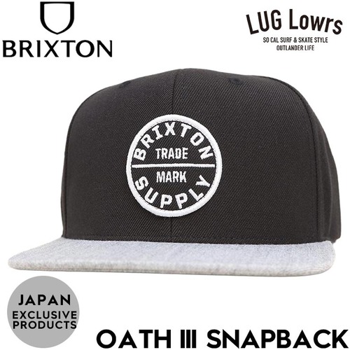 BRIXTON ブリクストン OATH III SNAPBACK スナップバックキャップ 帽子 日本限定カラー メンズ レディース 10777 BKHGW 26SP 日本代理店正規品