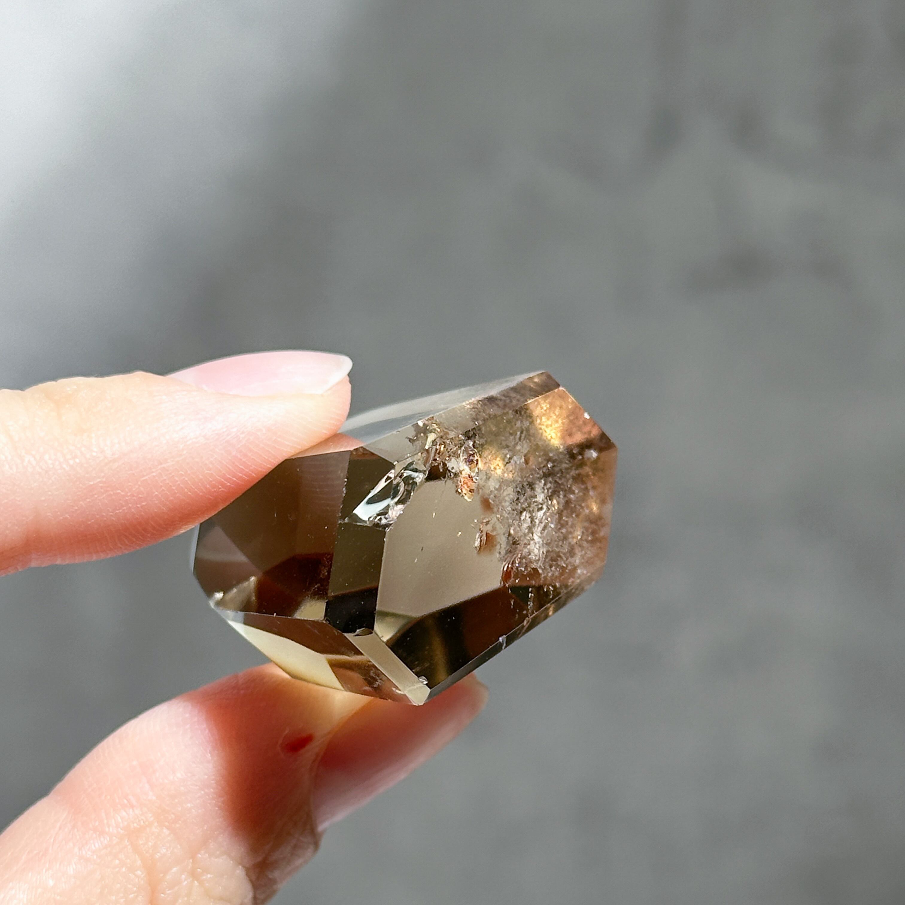 【高品質】スモーキーシトリン　ポイント　セット スモーキーシトリンファントムポイント [ポリッシュ