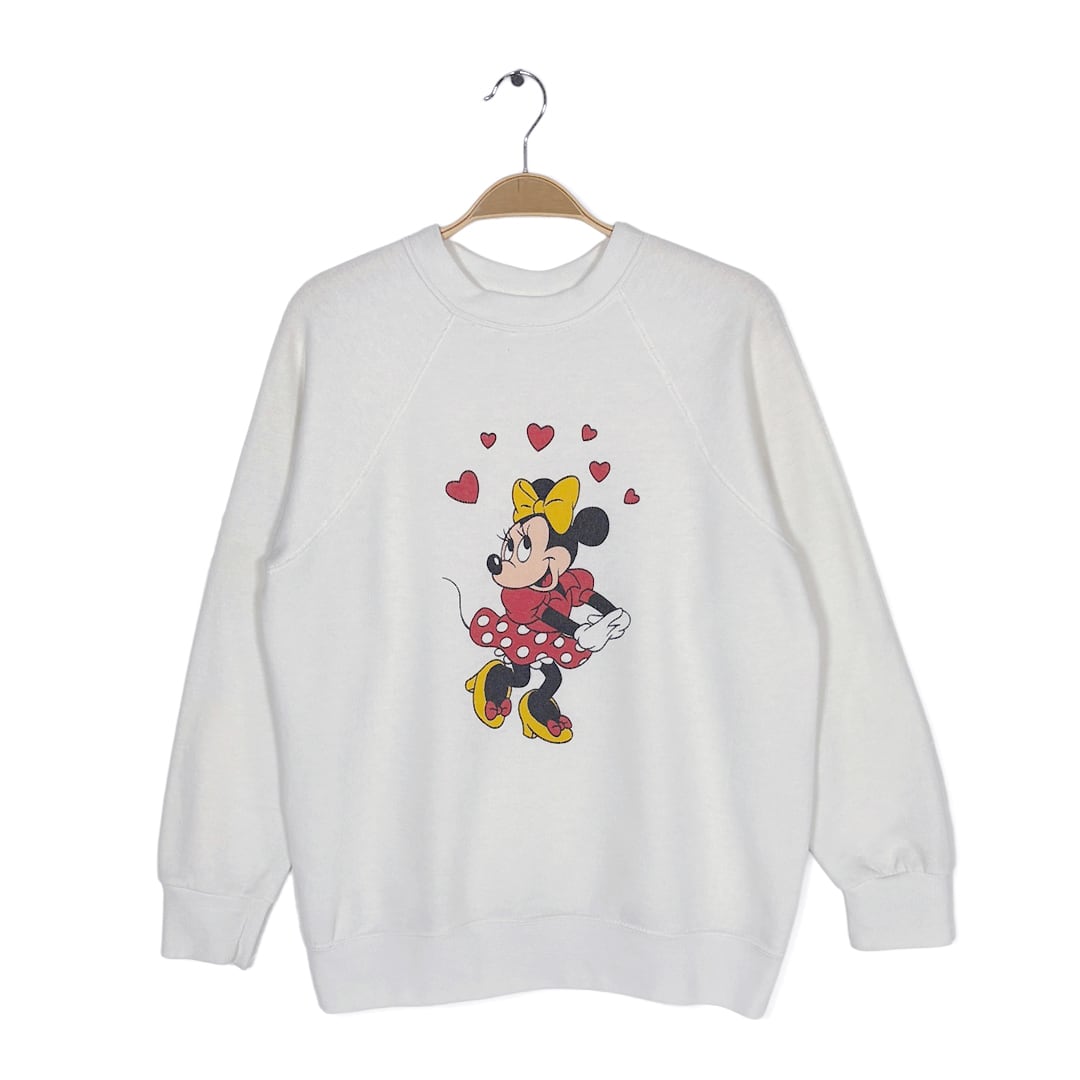 80s ミニーマウス USA製 ヴィンテージ スウェット ディズニーオフィシャル MINNIE MOUSE サイズL 古着 CF1030