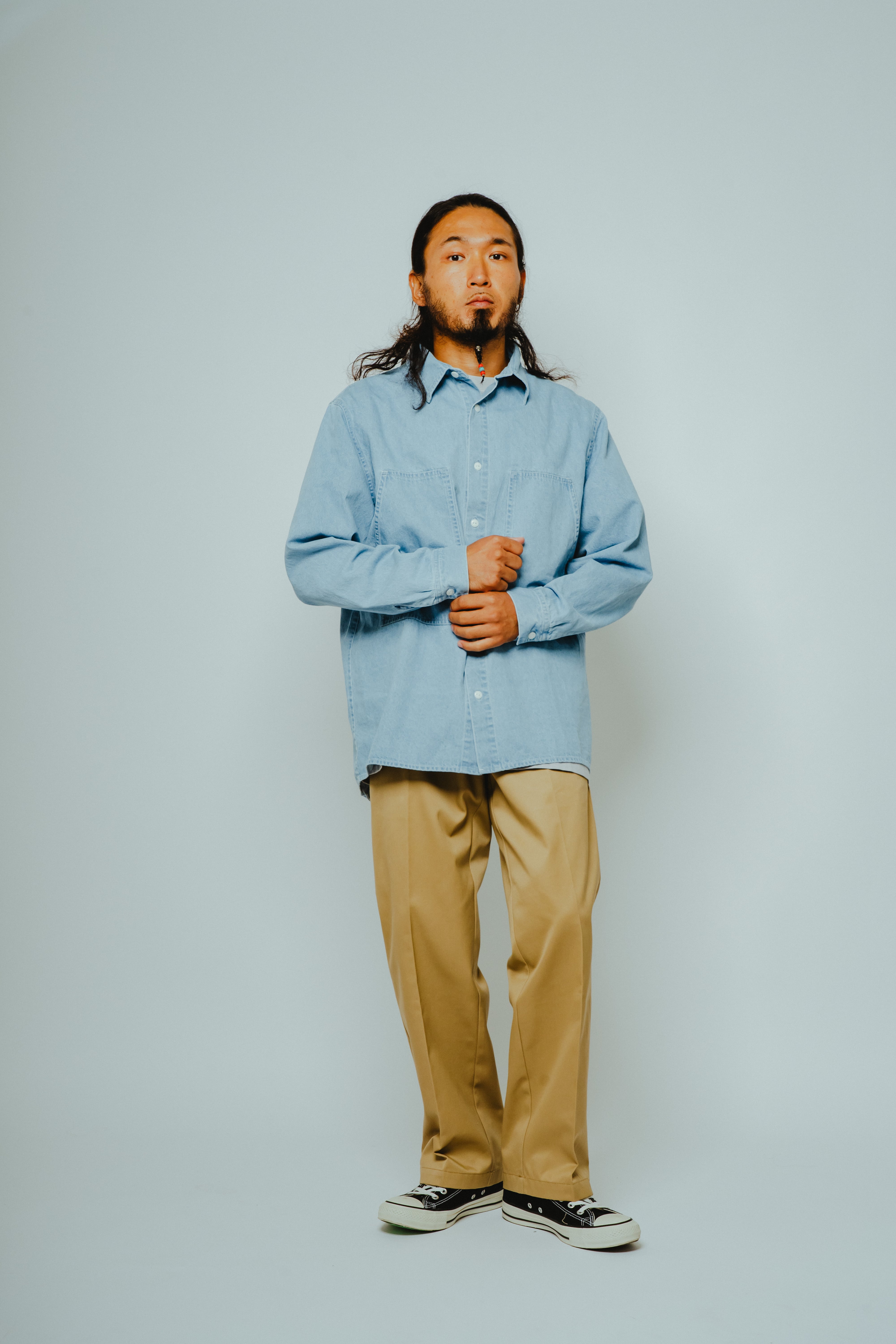 Denim Utility Long Sleeve Shirts - 102615350 | 【BIG MIKE / ビッグ