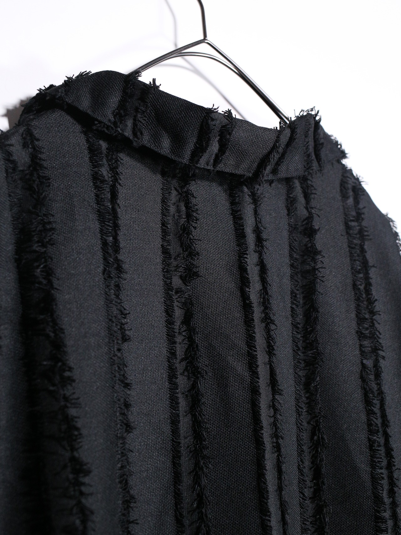 XXL fringe stripe open collar shirt - 14