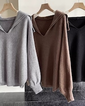 Sailor collar round hem Knit T20346