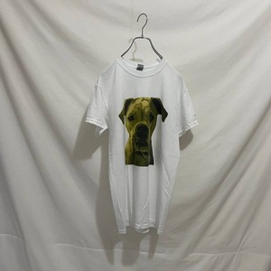 ピットブル　犬プリント　犬　プリント　Tシャツ　半袖　白　バックプリント　　商品番号356