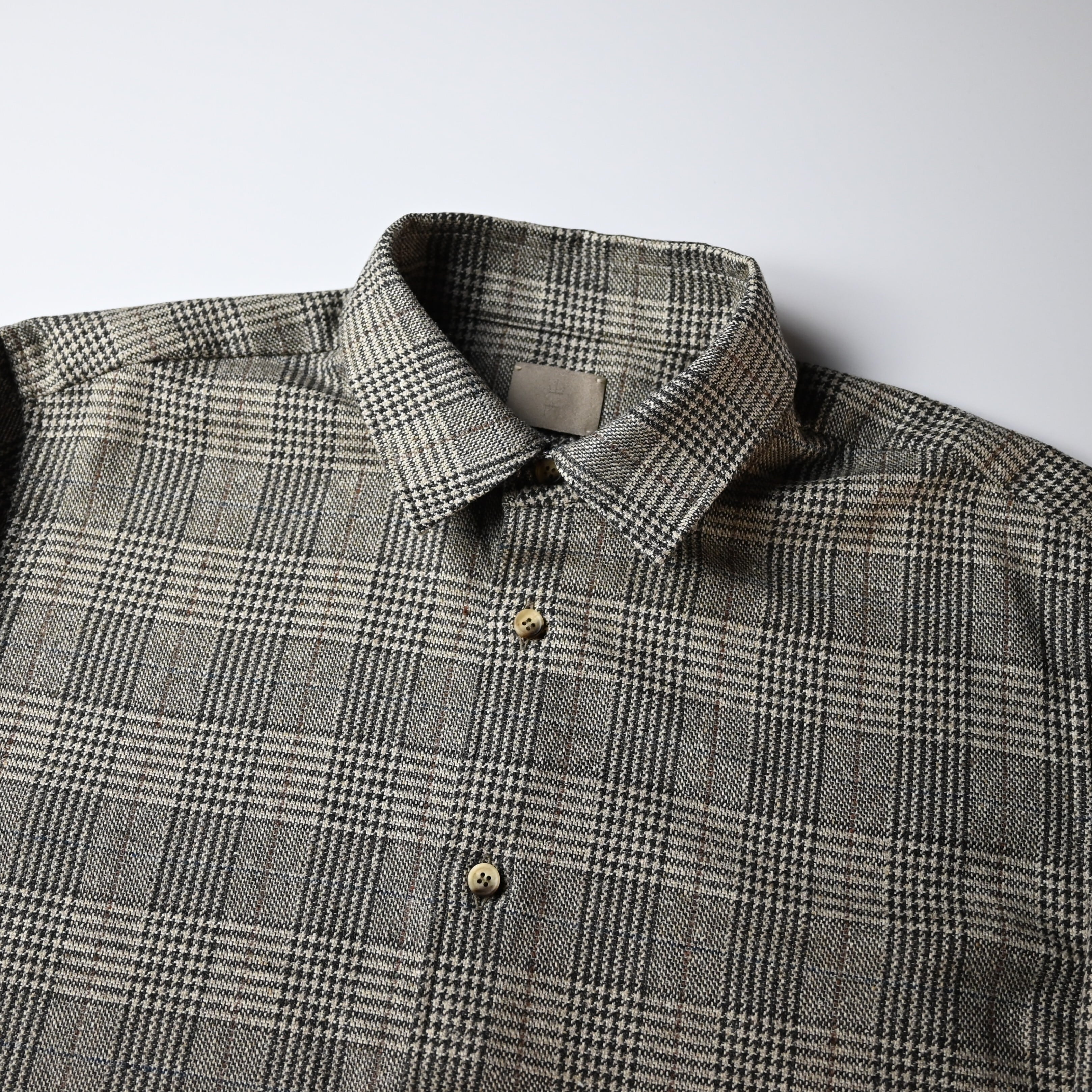 山内 / ネップシルクウール・オープンカラーシャツ | GANKO