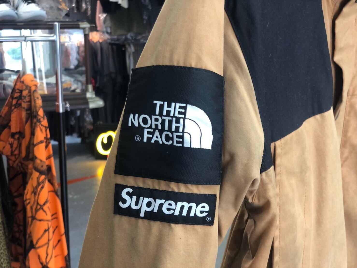 Supreme 10AW × THE NORTH FACE WAXED COTTON PARKA DUCK BROWN SMALL 