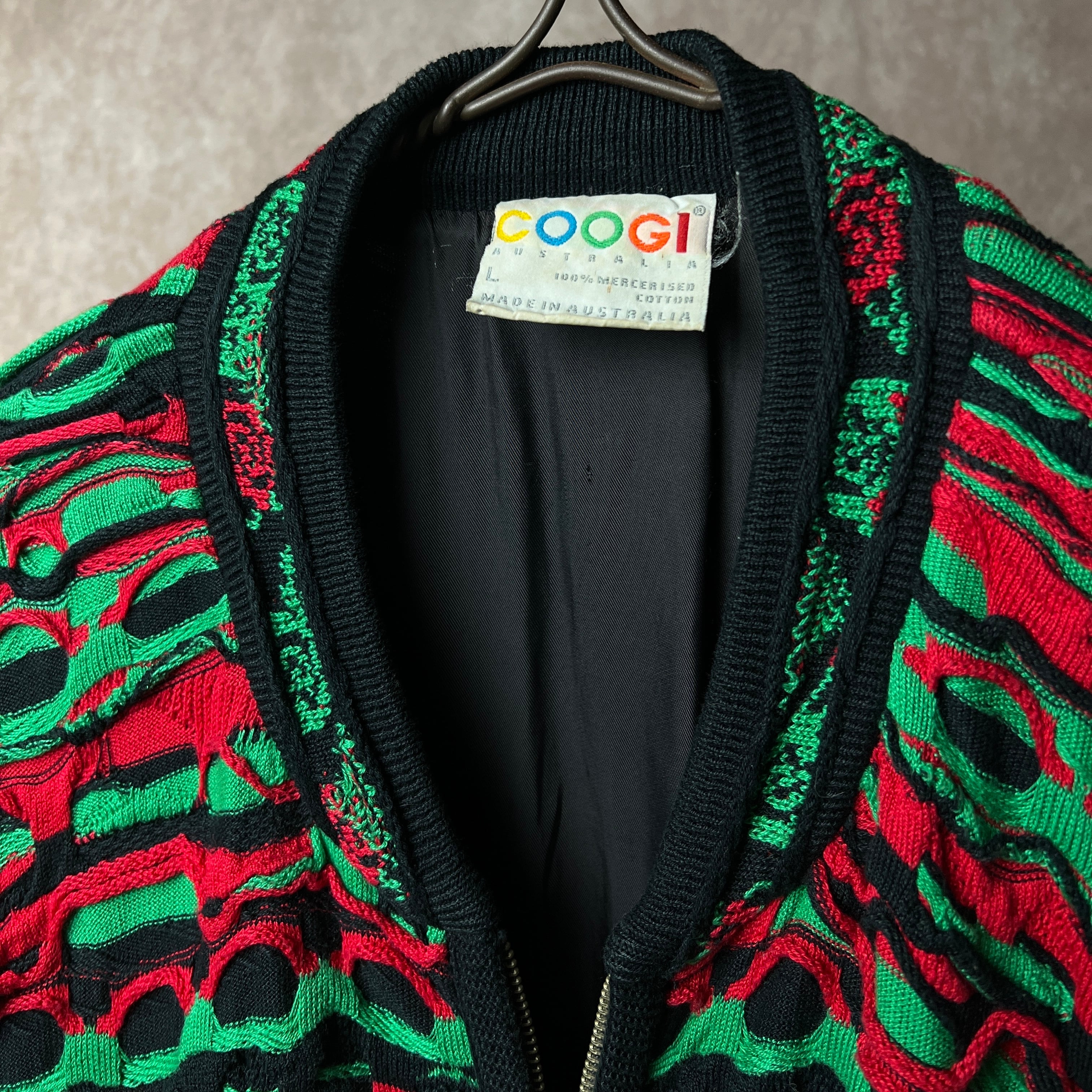 90's COOGI 3D KNIT ZIP JACKET 90年代 クージー 3Dニットジャケット