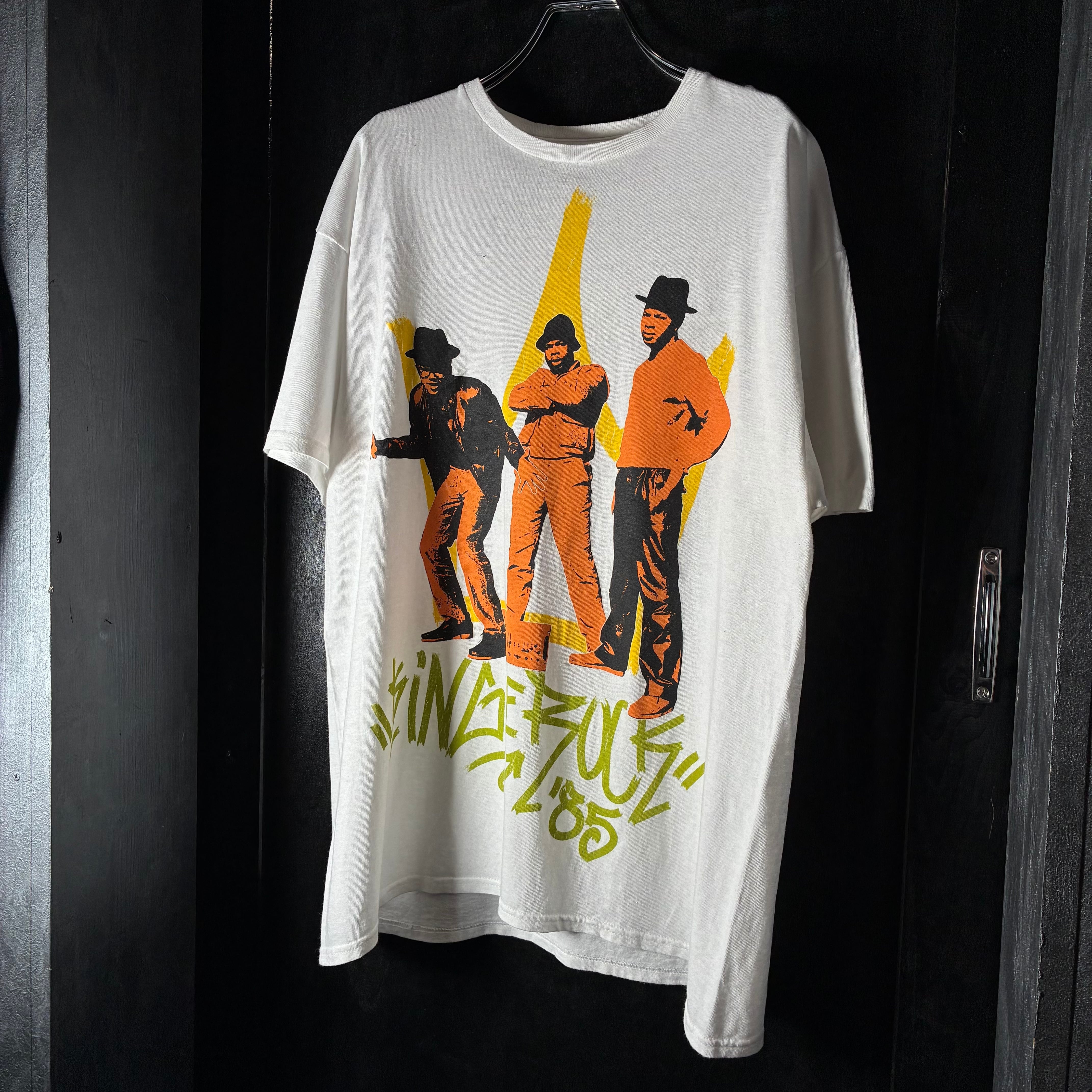 RUN DMC ロックTシャツ　ラップTシャツ　白　ランディーエムシー RUN DMC ロックTシャツ ラップTシャツ 白 ランディーエムシー