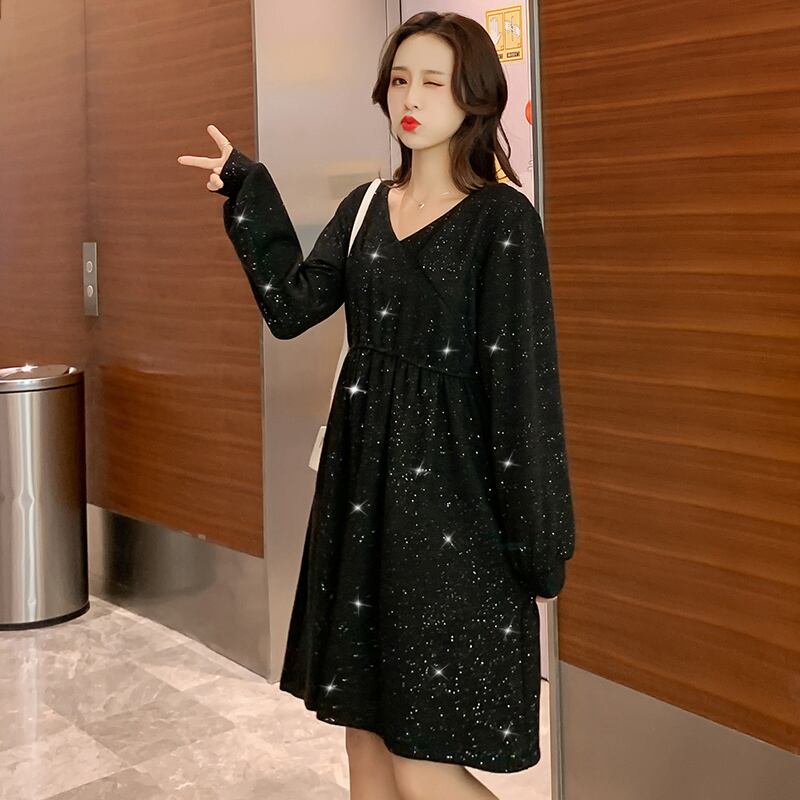 【新作】【送料無料】 マタニティウェアウェブセレブ2020春春リトルフレグランスブライトシルクドレスマタニティドレス スプリング 春物 AL expec385911922794