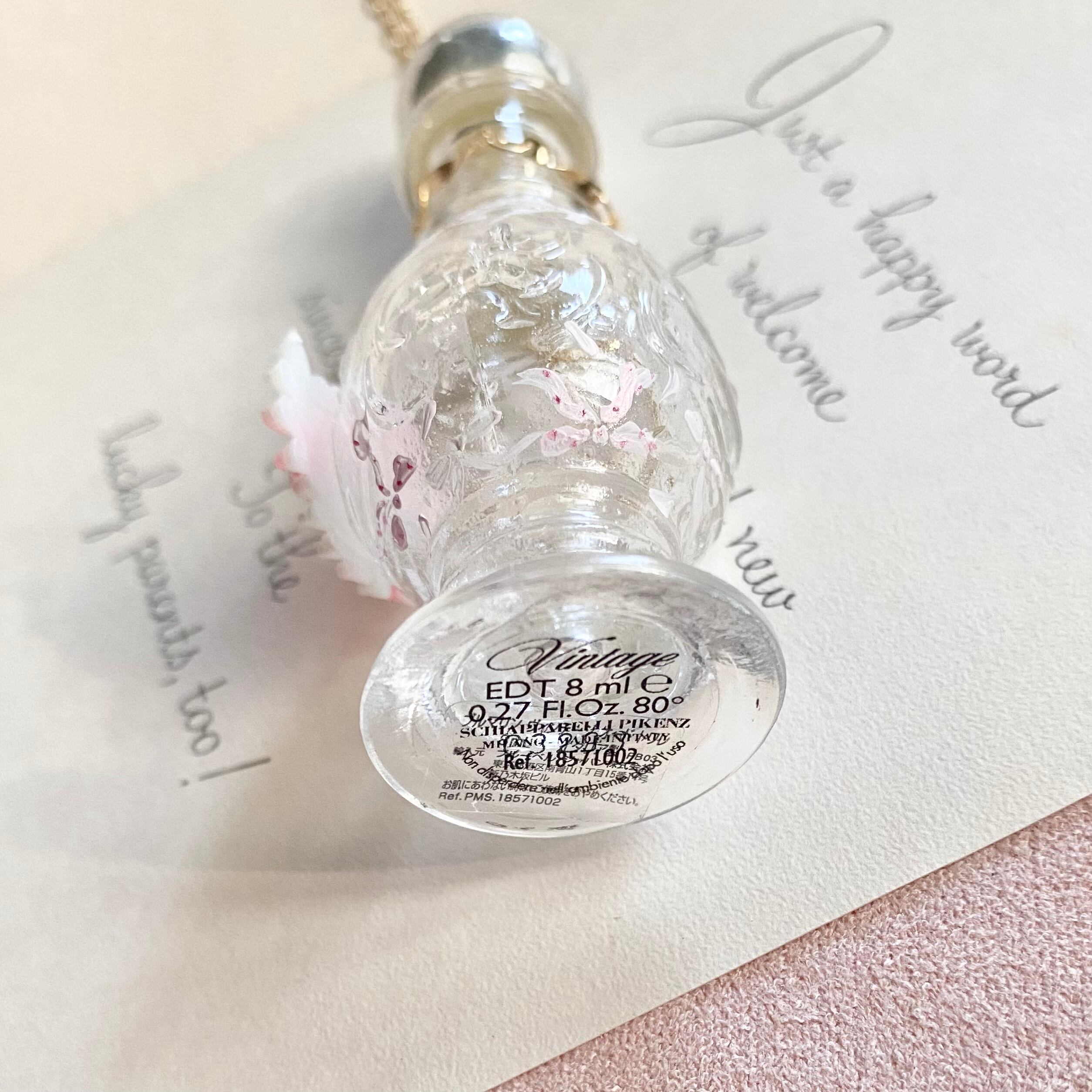 (シークレットリボン）Hand painted perfume neckless ペイント香水瓶ネックレス