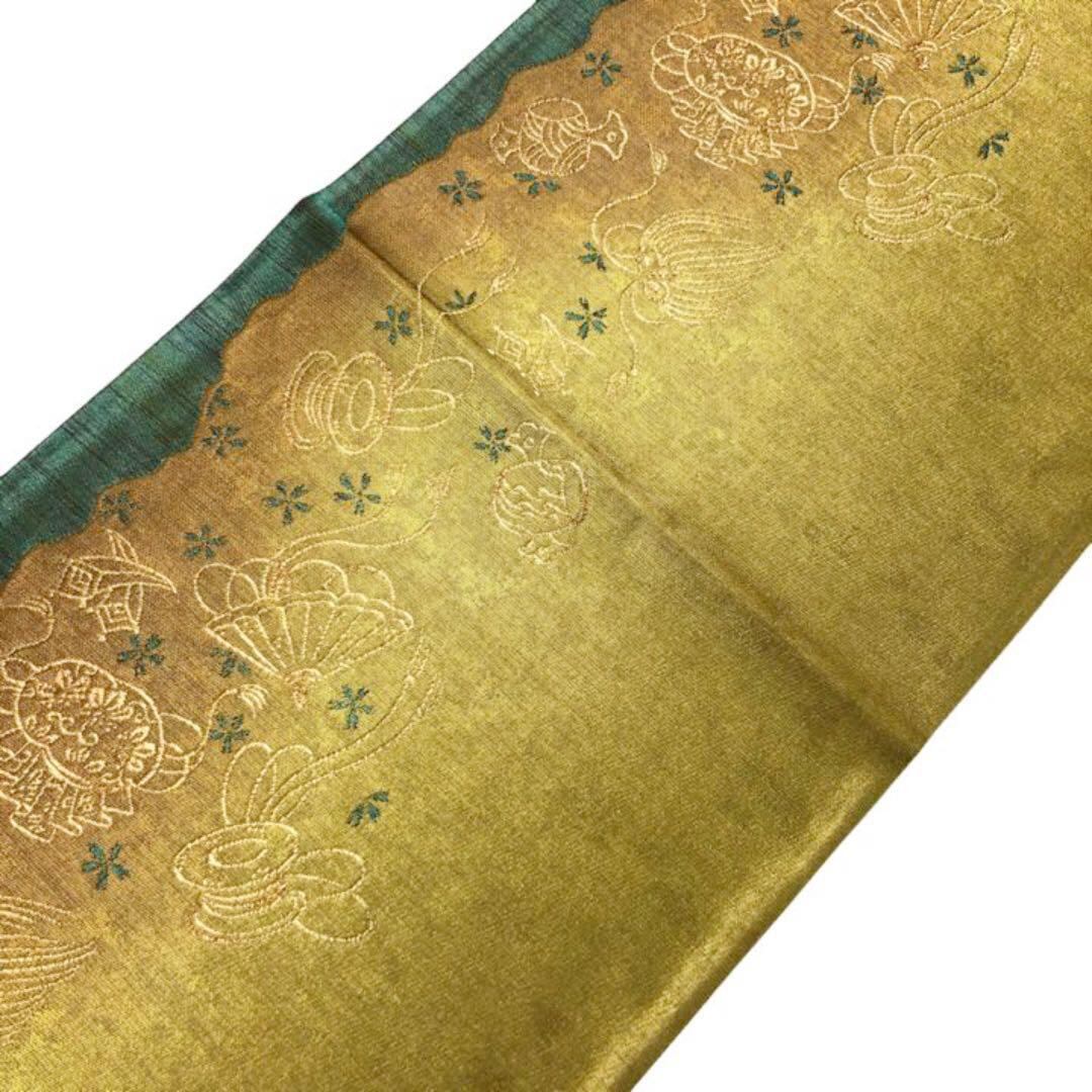O-1797 袋帯 宝尽くしに花柄 金糸 引き箔 | リユース着物専門店 わびさび
