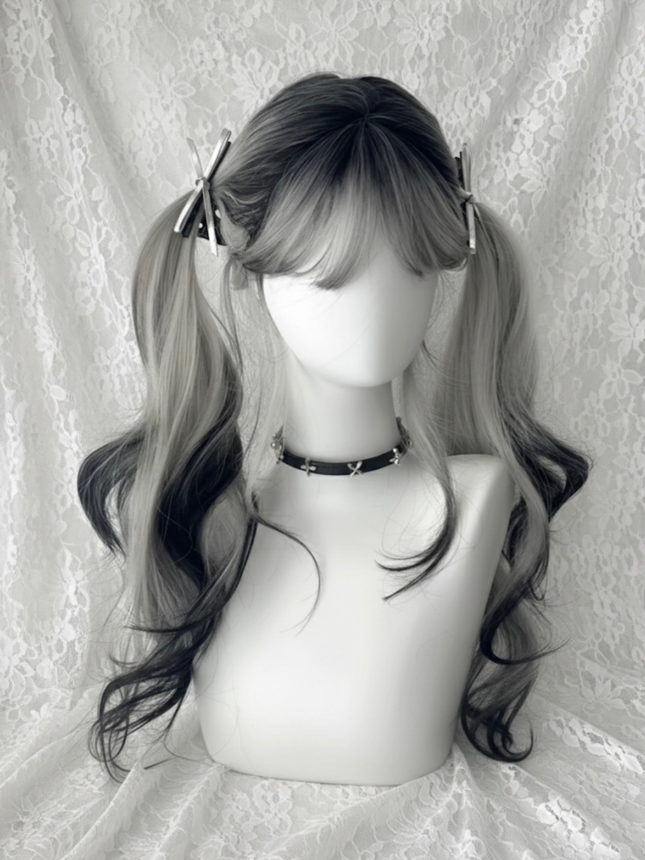 Basic - 狐カラー Black×Gray【商品番号 1028】レースフロントなし×