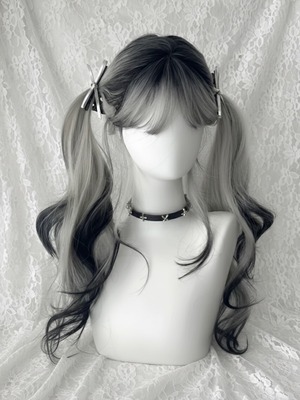 Basic - 狐カラー Black×Gray【商品番号 1028】レースフロントなし×