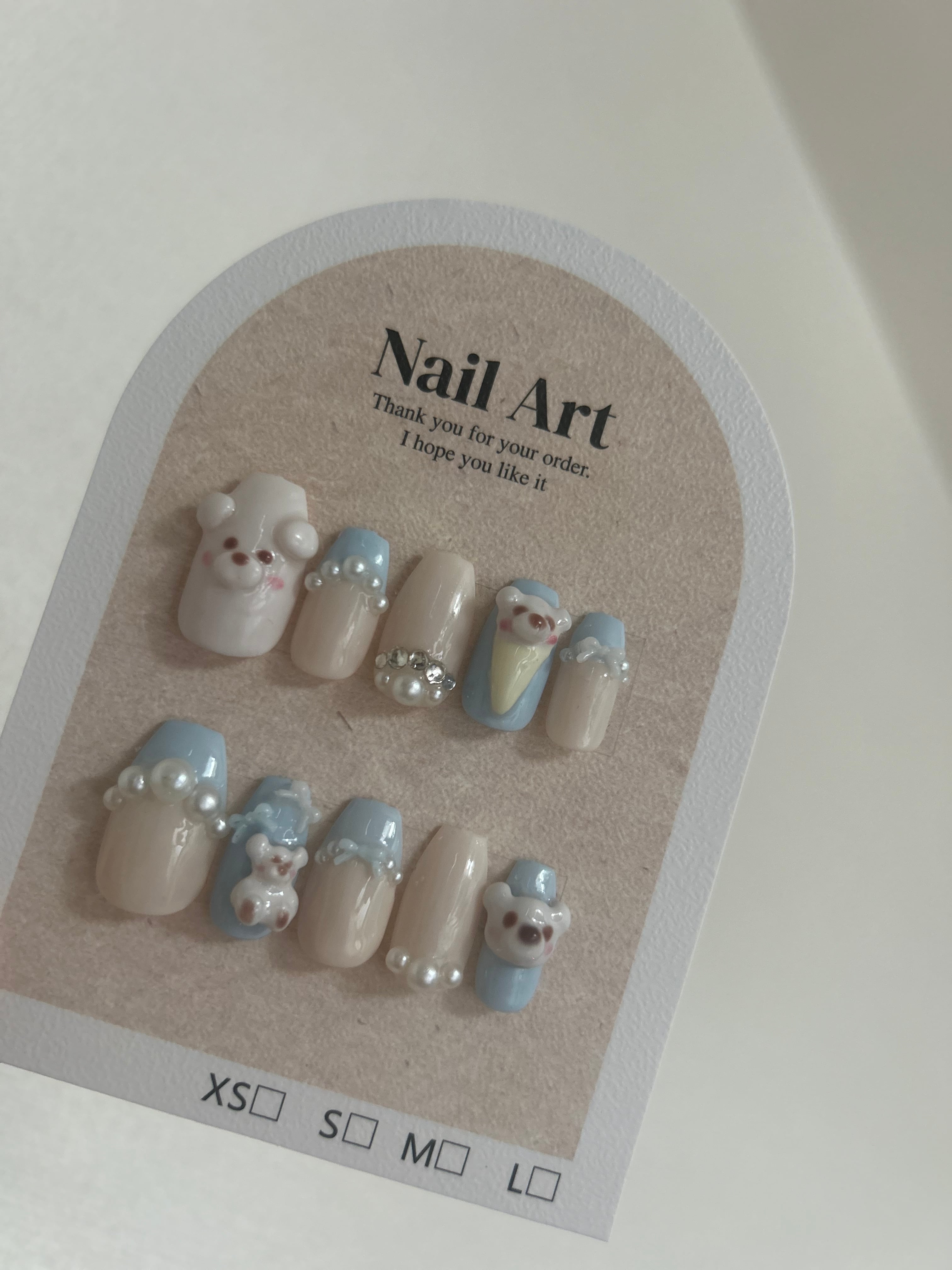 ネイルチップ うさぎ ネイル さくらんぼ ネイル 押し花 ネイル
