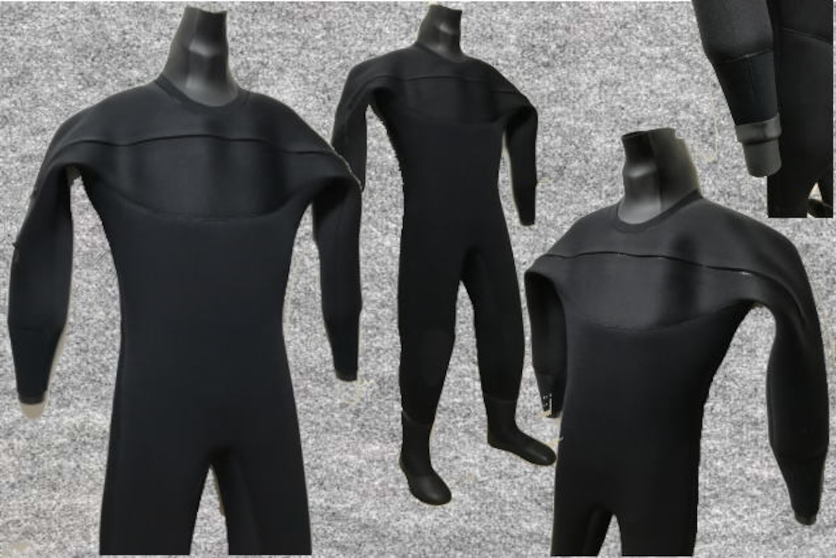 ドライスーツブーツ一体型ブラックジャージ5X4mm wsm4000（フル 