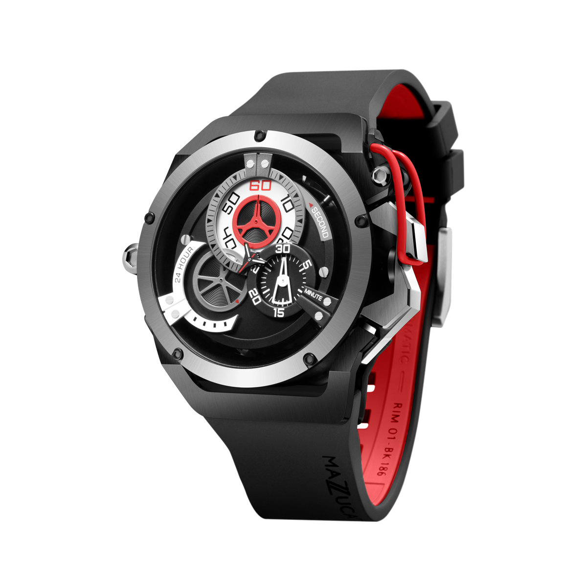 【MAZZUCATO マッツカート】RIM-01（ブラック×シルバー）／国内正規品 腕時計