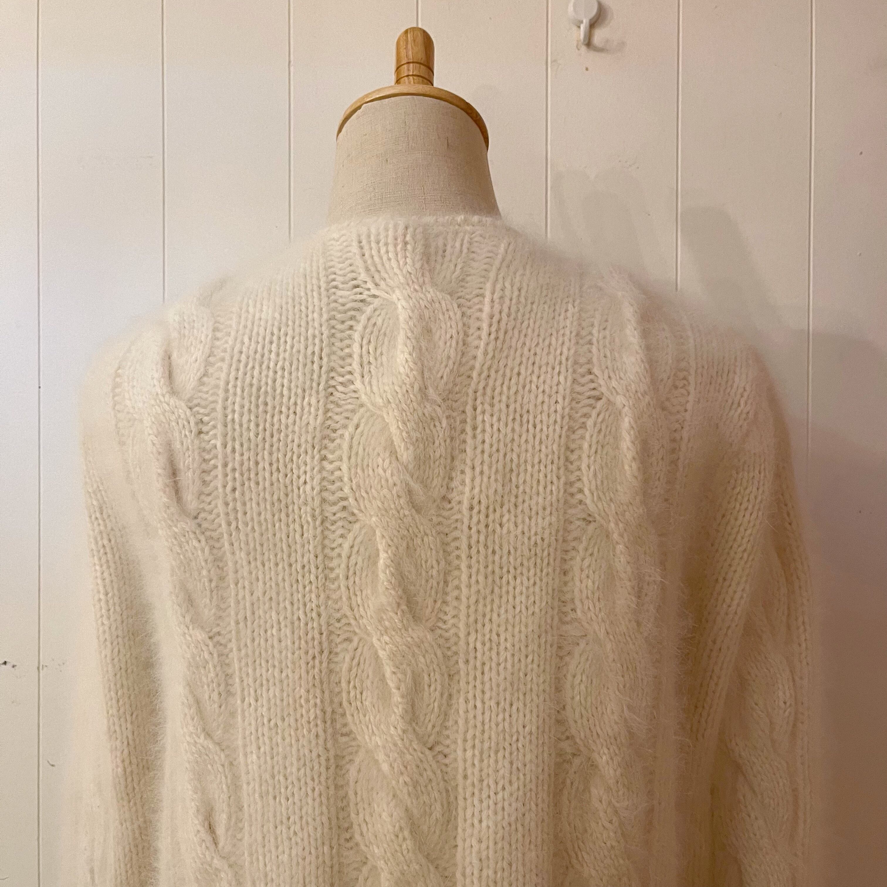 pearl ♡ pocket angora knit cardigan