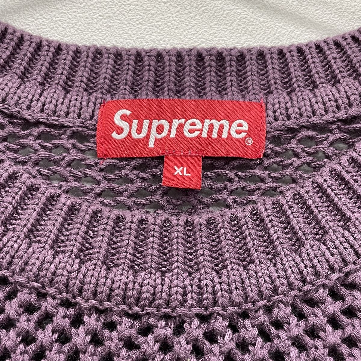 即納新作 Supreme - supreme open knit small box sweater xlの通販 by