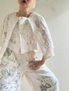 ①"Loop Collection" Tea Cloth Lace Collarless Jacket