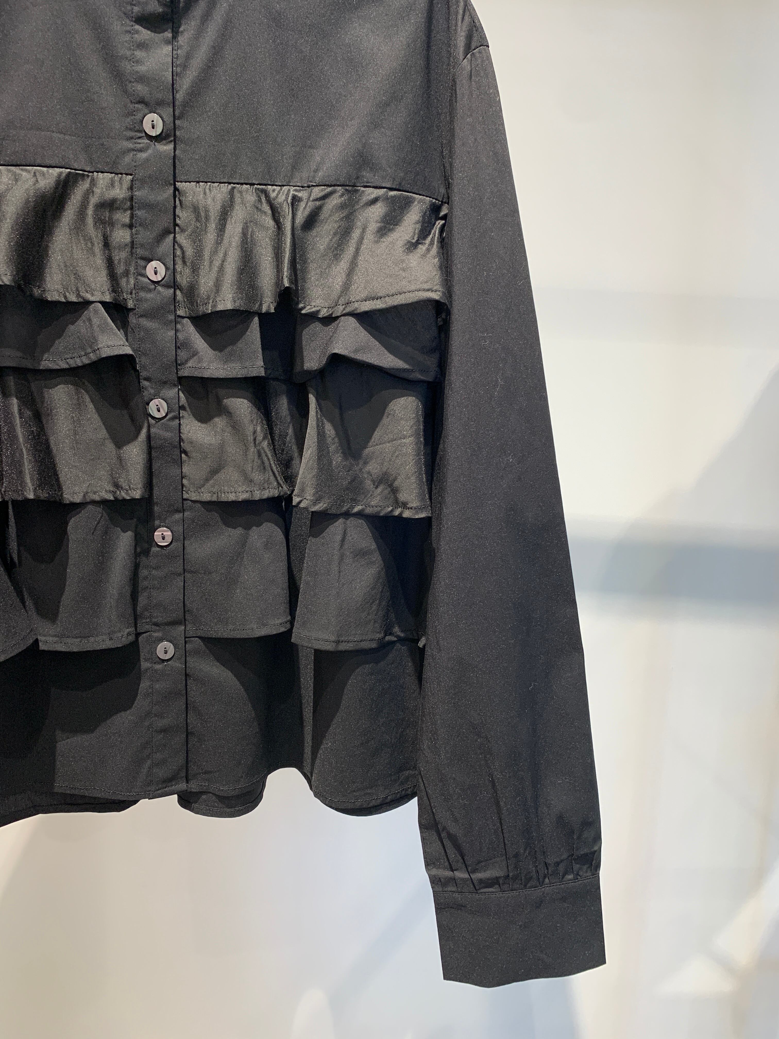 front frill tiered shirt blouse