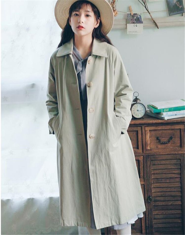 INSスタイル 女性 ゆったりする 原宿BF風 トレンチコート カジュアル 快適である