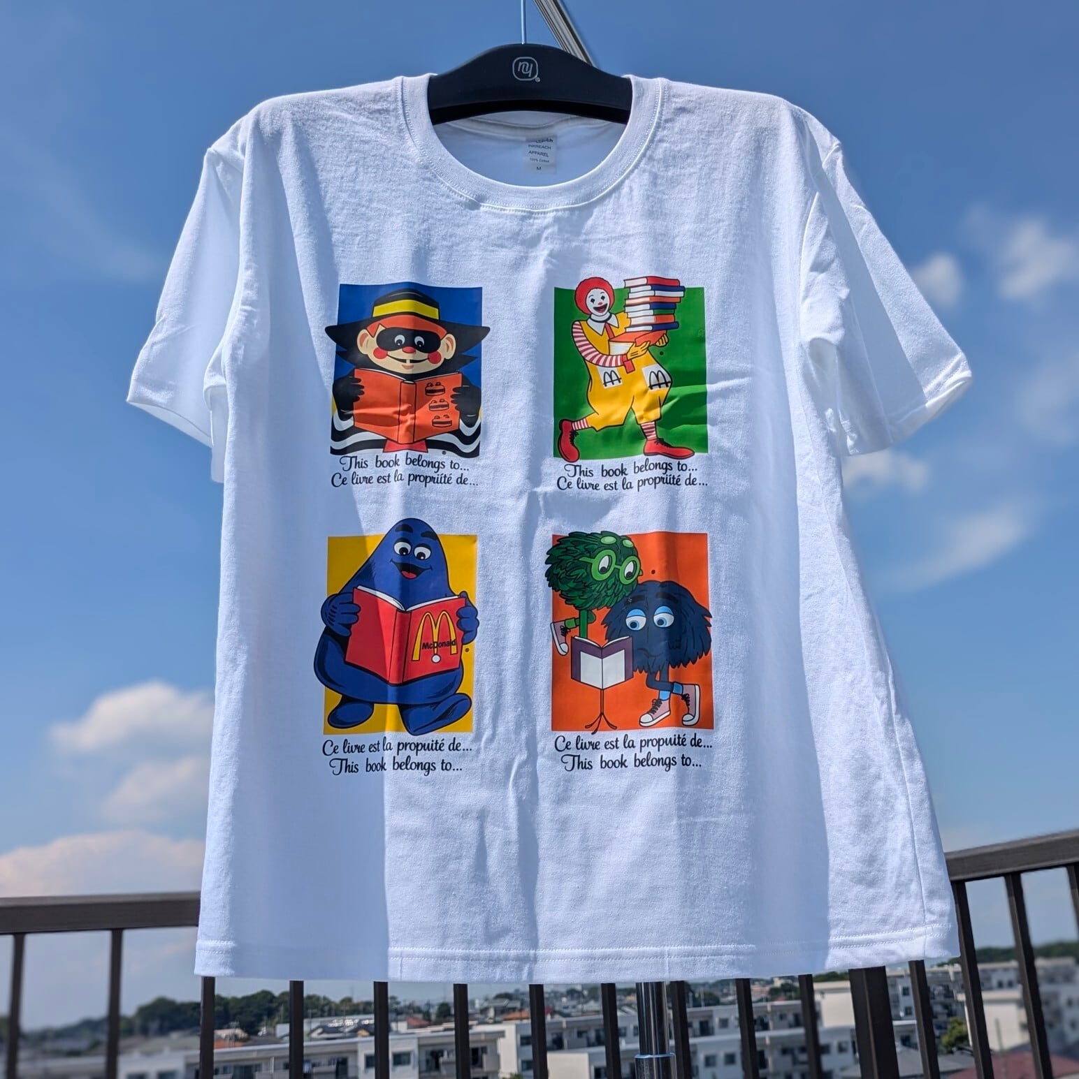 【 McDonald's ( マクドナルド )】『 this book〜 』Tシャツ / ロナルド・マクドナルド / ハンバーグラー / グリマス / フライキッズ 〚アメリカン雑貨 アメトイ〛