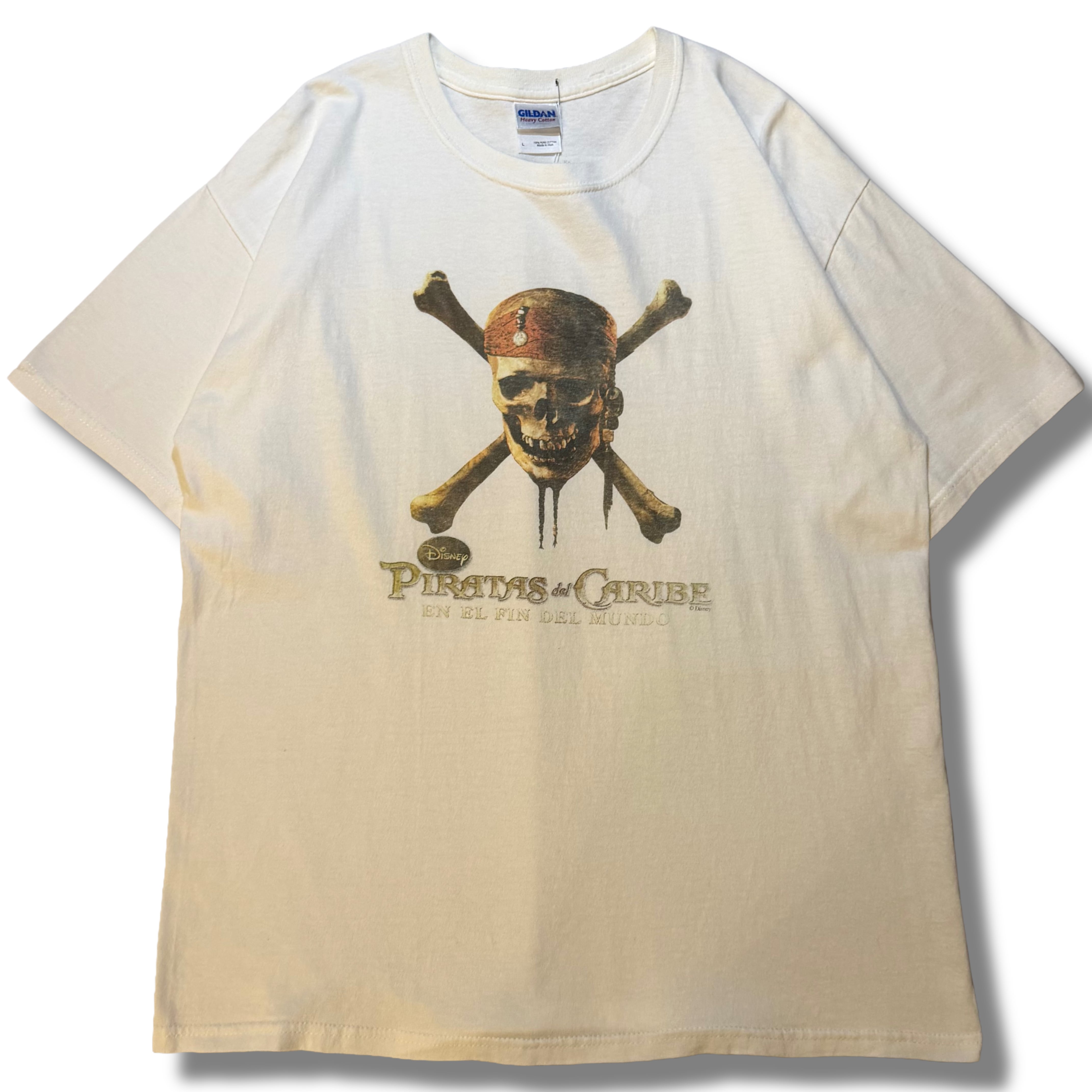 00s ユーロ パイレーツ・オブ・カリビアン ワールドエンド ロゴTシャツ