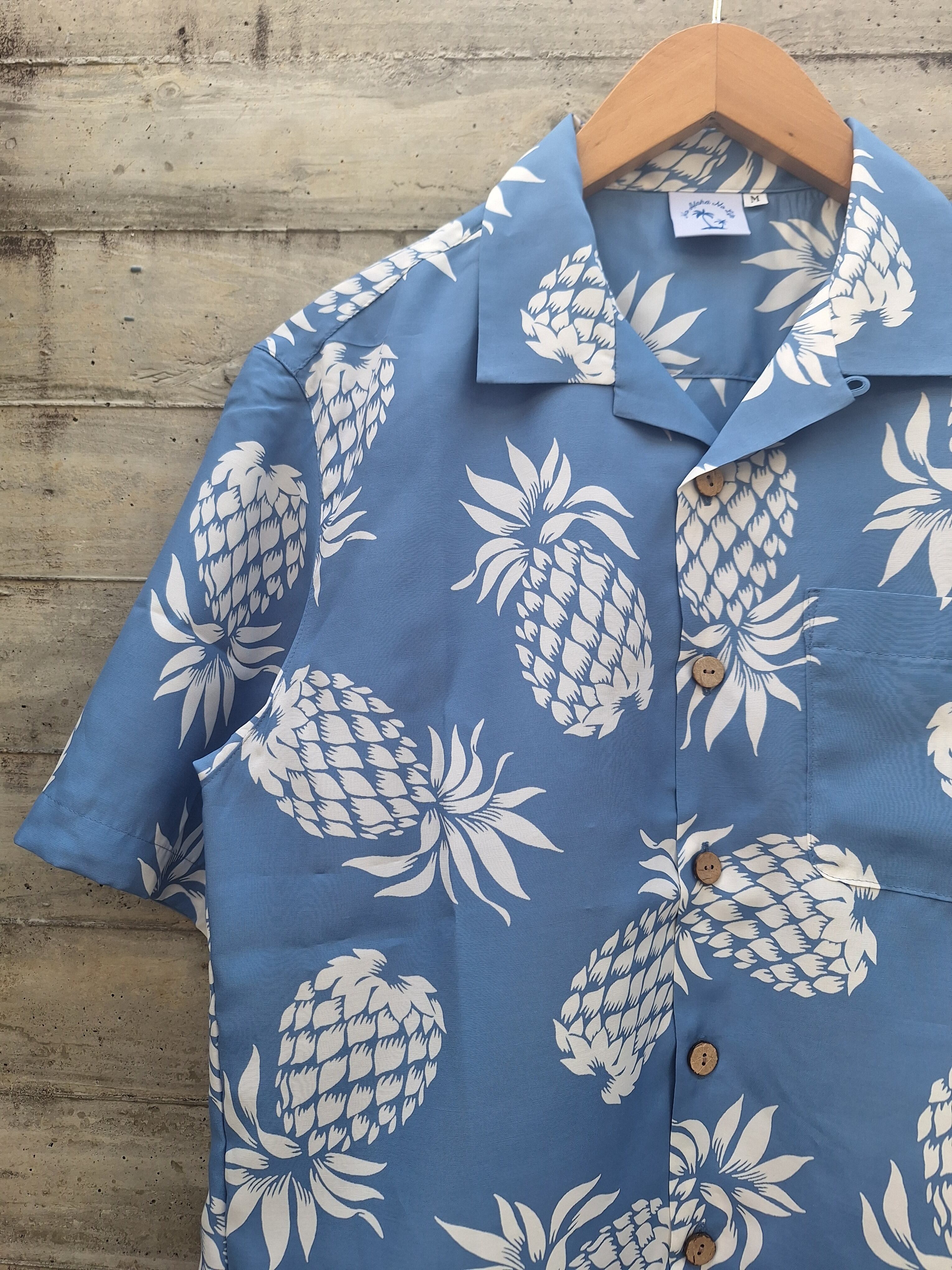 PINEAPPLE BOMB HAWAIIAN-SHIRTS col.blue | Pay ID