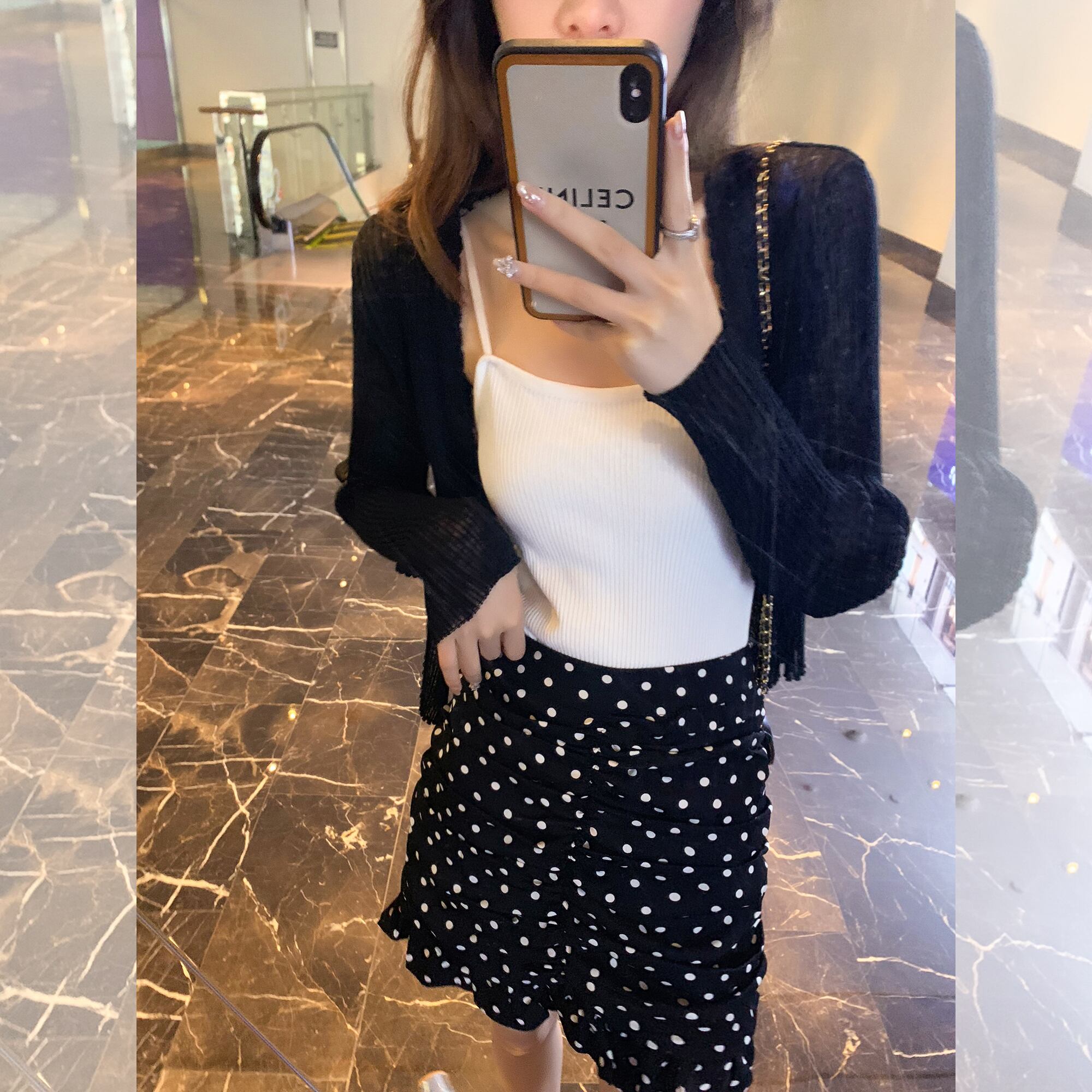 サマースタイルショートニットセーター レディース薄手スカート カーディガントップス 夏物 6Du_Shop_Women68008769112