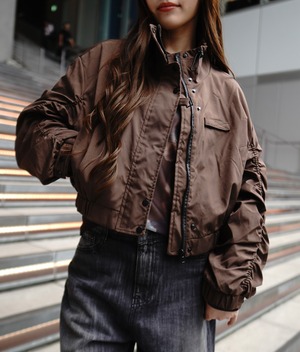 double shirring blouson JK／brown