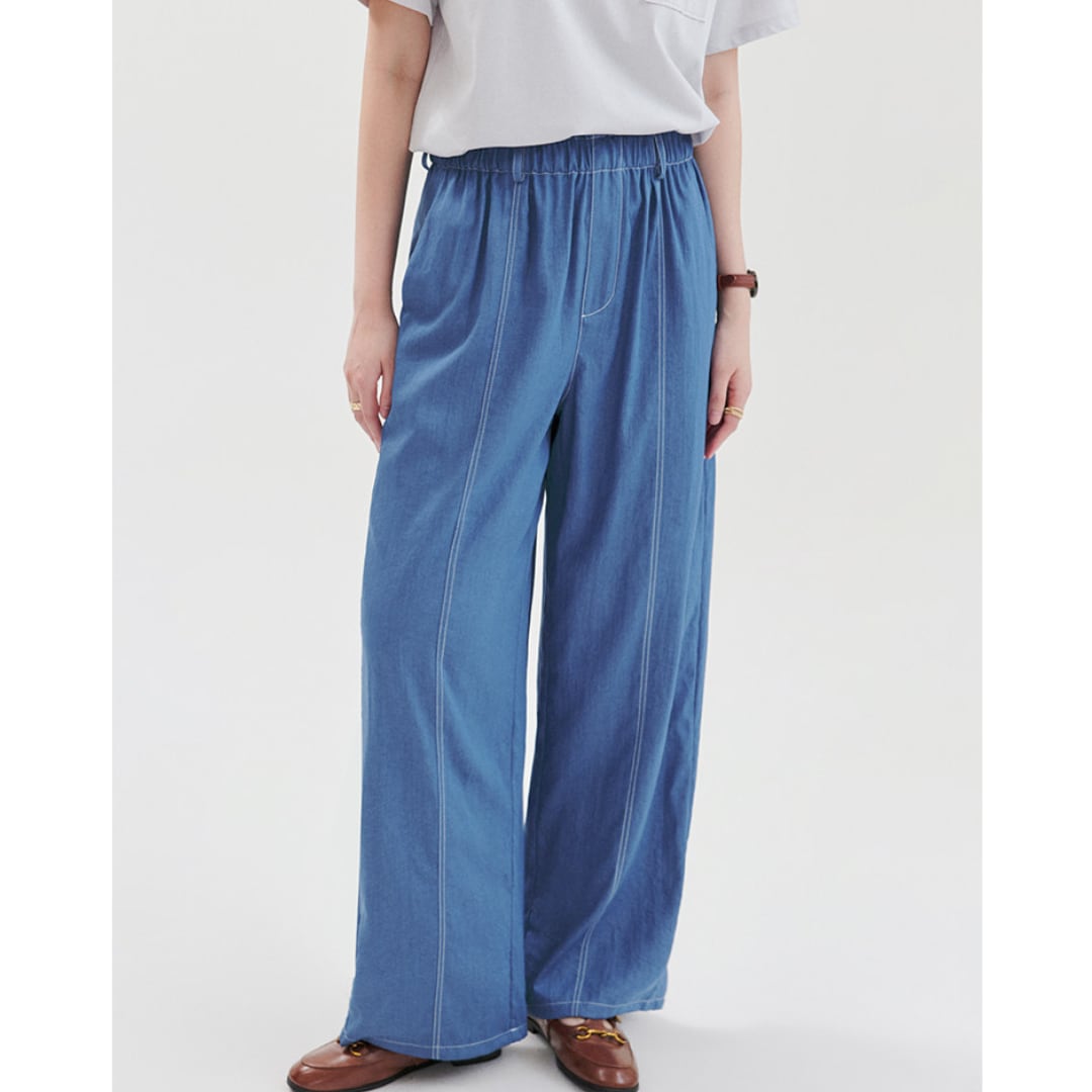 drawstring wide pants