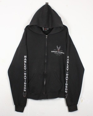 【Caka act2】“Harley-Davidson” Vintage Zip-Up Hoodie