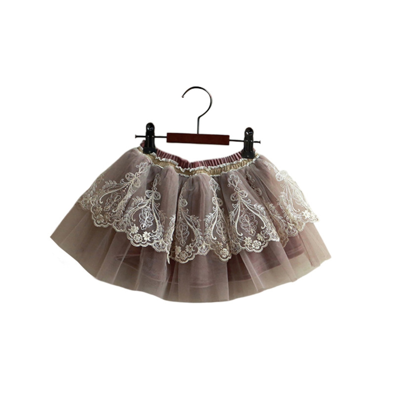 春ベルベットメッシュスカート2色