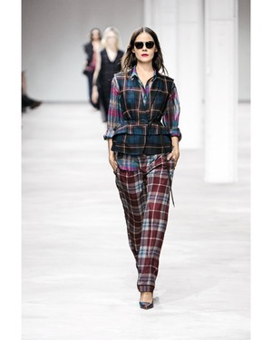 DRIES VAN NOTEN　CHECK PEPLUM VEST