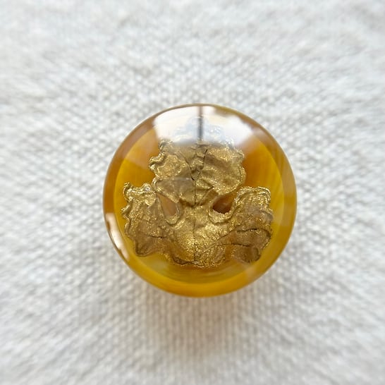 イタリア ゴールドリーフ×マスタードマーブル 20㎜