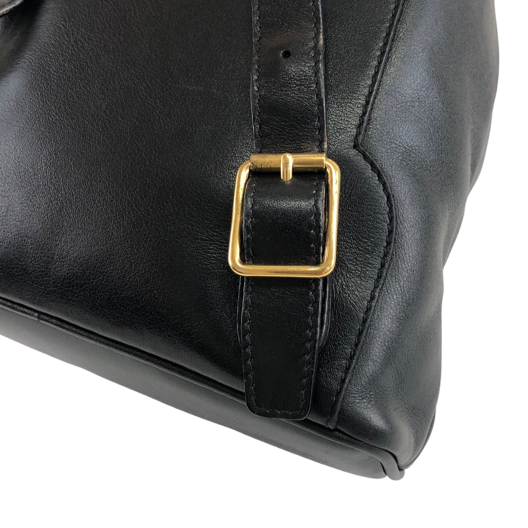 GUCCI グッチ バンブー バックパック ブラック ターンロック レザー