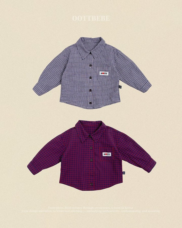 【取寄】oottbebe｜cappuccino check shirt (kids)｜カプチーノチェックシャツ(キッズ)｜XS-XL｜kids｜26 autumn